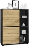 Vladon Highboard, Eiche, Holzwerkstoff, 79x105.5x35.5 cm, Wohnzimmer, Kommoden &