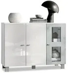 Vladon Sideboard, Hellgrau, Holzwerkstoff, 107x81x35 cm, Wohnzimmer, Kommoden &