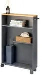 eluno Bad-Rollwagen,, Grau, Holz, 50x79x15 cm, FSC 100%, Badezimmer,