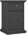 P & B Nachtschrank, Grau, Holzwerkstoff, 1 Schublade(n) Schubladen,...