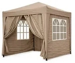 Quick Star Faltpavillon, Braun, Metall, 200x245x200 cm, Sonnen- & Sichtschutz,