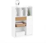 SoBuy B&uuml;cherregal, Wei&szlig;, Holzwerkstoff, 72x110x30 cm, Wohnzimmer, Regale,