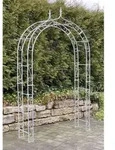 DanDiBo Rosenbogen, Grau, Metall, 140x225x37 cm, Gartenzubeh&ouml;r, Gartendeko