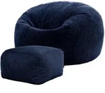 icon Sitzsack, Dunkelblau, Kunststoff, 240 L, 1-Sitzer, Rund, 85x50x85 cm,