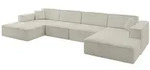 Altdecor Wohnlandschaft, Creme, Textil, 6-Sitzer, 386x77x165 cm, Wohnzimmer,...