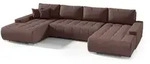 Fun M&ouml;bel Wohnlandschaft, Braun, Textil, U-Form, 350x85x185 cm, Wohnzimmer,...