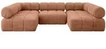 Altdecor Wohnlandschaft, Koralle, Textil, 6-Sitzer, U-Form, 285x70x190 cm,
