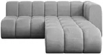 Altdecor Ecksofa, Hellgrau, Textil, 4-Sitzer, 205x177 cm, Wohnzimmer, Sofas &