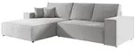 Fun M&ouml;bel Ecksofa, Hellgrau, Textil, Ottomane links, 294x185 cm, Wohnzimmer,...