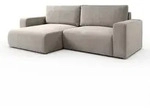 Lookway Ecksofa, Beige, Textil, Uni, 4-Sitzer, L-Form,L-Form, 247x143 cm,...