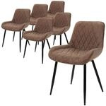 Ml-Design Esszimmerstuhl, Braun, Metall, 6-Sitzer, 54x81x60 cm, Esszimmer, St&uuml;hle,