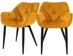 Ml-Design Esszimmerst&uuml;hle, Dunkelgelb, Metall, 2-Sitzer, 67x83x59 cm,...