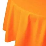 Homescapes Tischdecke, Orange, Textil, Uni, Rund, 178x178 cm, Oeko-Tex&reg;,