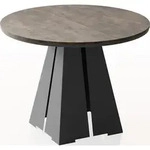 WFL Group Esstisch, Dunkelgrau, Metall, 8-Sitzer, Rund,Rund, 176x76x100 cm,