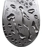 Woltu WC, Grau, Kunststoff, Oval, 37x5.2x45 cm, Badezimmer, WC Ausstattung, WC...