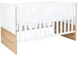 arthur berndt Babybett, Eiche Artisan, Wei&szlig;, Holzwerkstoff, Holz, 70x140 cm,...