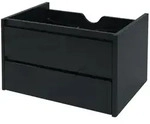 MCW Waschbeckenunterschrank, Schwarz, Holz, 81x48x47 cm, Badezimmer,