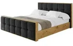 Altdecor Polsterbett, Schwarz, Textil, 140x200 cm, Schlafzimmer, Betten,