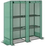 Outsunny Gew&auml;chshaus, Gr&uuml;n, Metall, 48x152x144 cm, Gartenzubeh&ouml;r, Gew&auml;chsh&auml;user