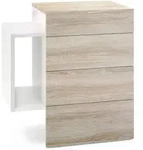 Vladon Nachttisch, Eiche San Remo, Holzwerkstoff, 60x63x36 cm, Schlafzimmer,