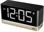 Braun Wecker Digitaler LED-Wecker, Schwarz, Kunststoff, 18x9x6 cm, Dekoration,...