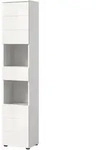 Inn.Furn Badschrank, Wei&szlig; Hochglanz, Kunststoff, Nachbildung, Uni, 2 F&auml;cher, 1