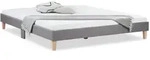 Homestyle4u Polsterbett, Grau, Textil, 180x200 cm, Schlafzimmer, Betten,