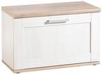 Xora Garderobenbank, Wei&szlig;, L&auml;rche, Eiche San Remo, Kunststoff, 1-Sitzer, 76x50x38