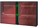 Vladon Schuhschrank, Bordeaux, Holzwerkstoff, 155.5x95x28 cm, Garderobe,
