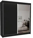 Altdecor Kleiderschrank, Schwarz, Holzwerkstoff, 200x216x61 cm, Schlafzimmer,