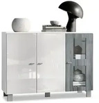 Vladon Sideboard, Anthrazit, Holzwerkstoff, 107x81x35 cm, Wohnzimmer, Kommoden &
