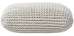 Homescapes Strick-Pouf, Creme, Textil, Uni, Quadratisch, 70x20x70 cm,...