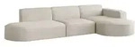 Fun M&ouml;bel Ecksofa, Beige, Textil, Ottomane rechts, 296x165 cm, Wohnzimmer,...