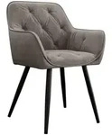 Mirjan24 Polsterstuhl, Grau, Metall, 1-Sitzer, 64x86x61 cm, Esszimmer, St&uuml;hle,