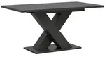 Inn.Furn Esstisch, Grau, Holz, Nachbildung, Uni, Rechteckig,Rechteckig, X-Form,