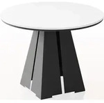 WFL Group Esstisch, Wei&szlig;, Metall, 10-Sitzer, Rund,Rund, 196x76x120 cm,...