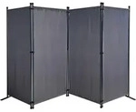 Quick Star Paravent, Grau, Metall, 220x170 cm, Sonnen- & Sichtschutz,...