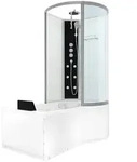 AcquaVapore by Sandra Jentho Whirlpool, Wei&szlig;, Glas, Kunststoff, Metall, Rechteckig,
