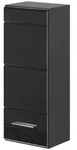Inn.Furn H&auml;ngeschrank, Schwarz Hochglanz, Holzwerkstoff, Nachbildung, Uni, 2
