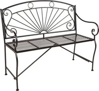 Gardenson GARTENBANK Schwarz 111x96x55 cm