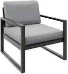 Beautysofa Loungesessel, Hellgrau, Metall, 76x86x80 cm, Loungem&ouml;bel,...