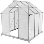 Juskys Gew&auml;chshaus, Silber, Metall, 190x198x190 cm, Gartenzubeh&ouml;r, Gew&auml;chsh&auml;user