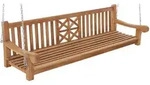 CLP H&auml;ngebank, Teak, Holz, 220x61x70 cm, Gartenm&ouml;bel, Gartenb&auml;nke