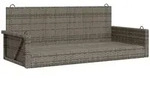 furnicato H&auml;ngebank, Grau, Kunststoff, Rechteckig, 119x48x56 cm, Gartenm&ouml;bel,