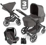 ABC Design Kinderwagenset Sierra All in One, Graubraun, Metall, 6-teilig,