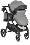 Moni Kinderwagen, Grau, Metall, 58x109x78 cm, unisex, Federung, Baby on Tour,