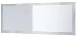 Vladon Spiegel, Hellgrau, Holzwerkstoff, 139x55x2 cm, Spiegel, Wandspiegel