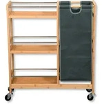 Kesper Servierwagen, Hellbraun, Holz, Kunststoff, Bambus, 68x78x20 cm, FSC 100%,