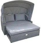 Deluke Gartenmuschel, Grau, Metall, 144x74x146 cm, Loungem&ouml;bel, Sonneninseln