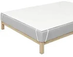 Schlafgut Matratzenauflage Baselayer Light Molton, Wei&szlig;, Textil, 100x200 cm,